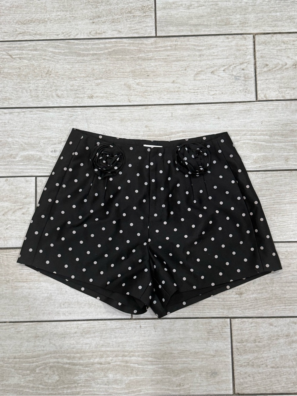 Saint Laurent Polkadot High Waisted Mini Skirt Shorts Sz M